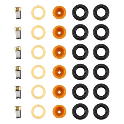 6 pezzi Guarnizione filtro O-ring iniettore carburante adatta per Audi 80 90 100 A4 A6 A8 2.4 2.6 2.8