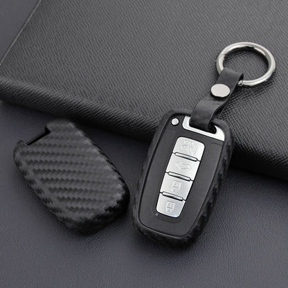Custodia in pelle e silicone per chiave auto con fibbia per Hyundai e Smart (vecchie e vecchie)