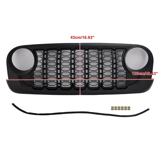 Griglia paraurti anteriore nera per Jeep Wrangler JK JKU Unlimited 2007-2018