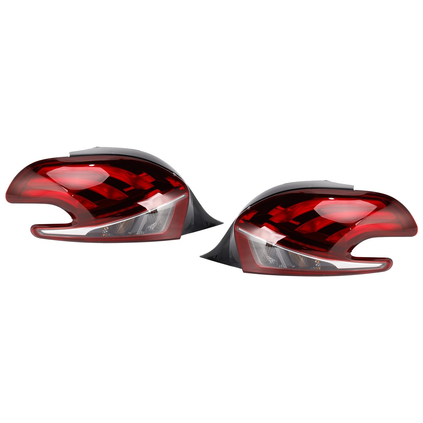Fanali posteriori a LED sinistro e destro per Peugeot 208 (modelli restyling, 2015-2019).