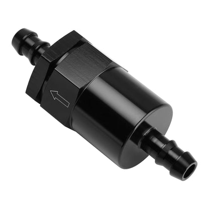 Adattatore per filtro per sistemi di alimentazione EFI in linea nero, attacco da 3/8"" con elemento filtrante da 30 micron