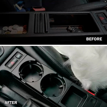 Portabicchieri e portamonete per console centrale anteriore nera 51168217953 per BMW E46