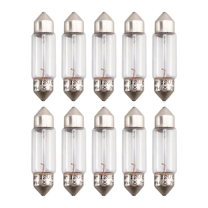 Lampadina tubolare per auto, 10 pezzi, C5W SV8.5 36 mm, 6418, 12 V, 5 W, per OSRAM
