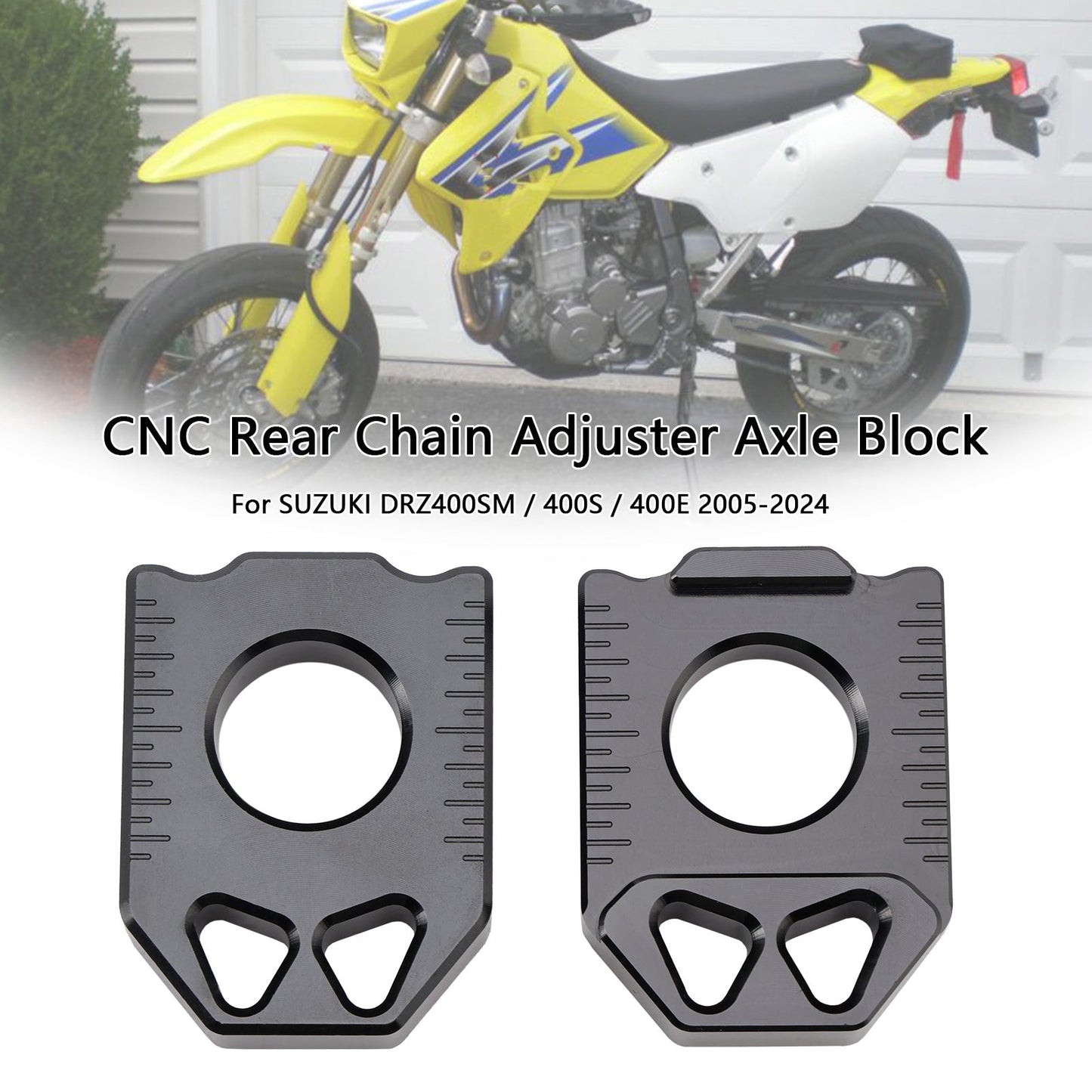 Blocco asse tendicatena posteriore CNC SUZUKI DRZ400SM 400S 400E 2005-2024