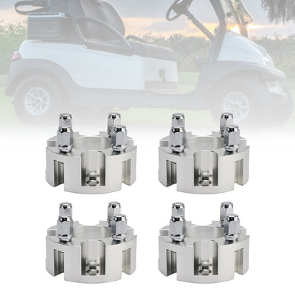 Kit distanziali per ruote Yamaha Club Car Ezgo da 2"" con cavo per carrelli da golf, dadi ruota argento