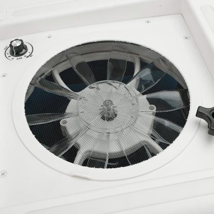 Ventilatore da tetto per camper da 11 pollici, motore a 3 velocità, lucernario da 12 V con luce a LED