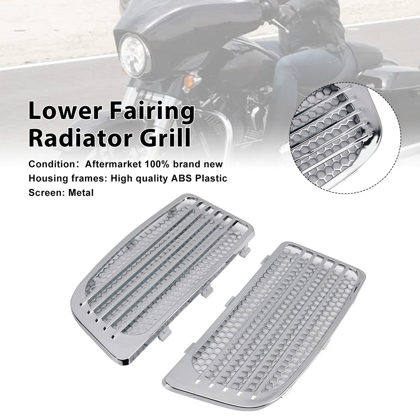 Griglia radiatore carenatura inferiore adatta per Road Glide King FLHR Special FLTRXS
