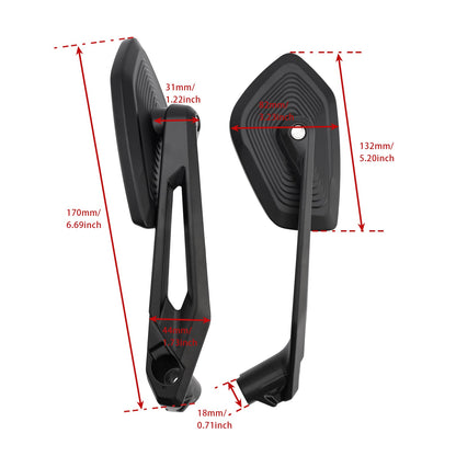 Set specchietti sinistro e destro per BMW R9T R1200 nineT, Scrambler, Urban 2014-2024