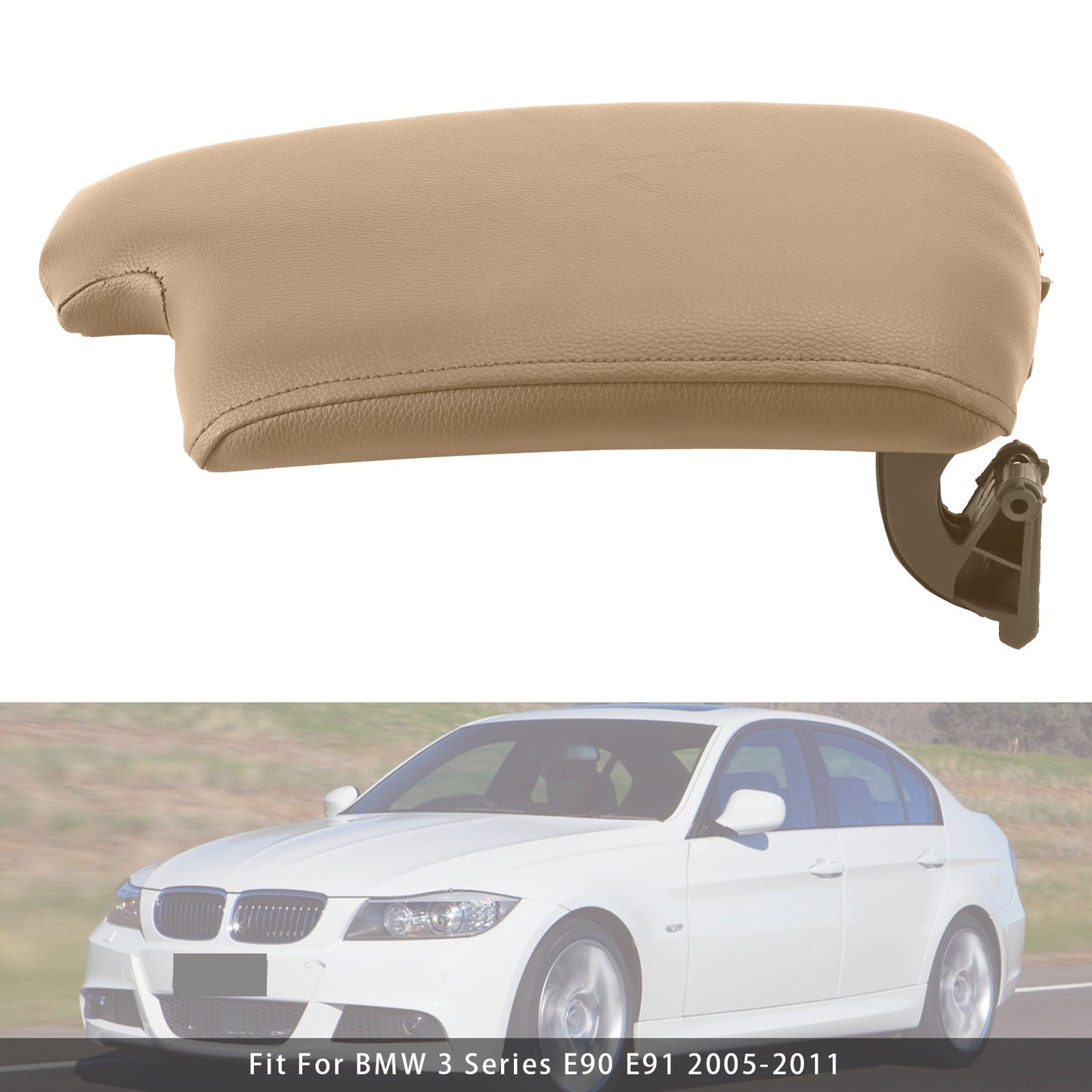 Coperchio della console centrale del bracciolo in pelle beige per BMW E90 E91 E92 E93 51169134486