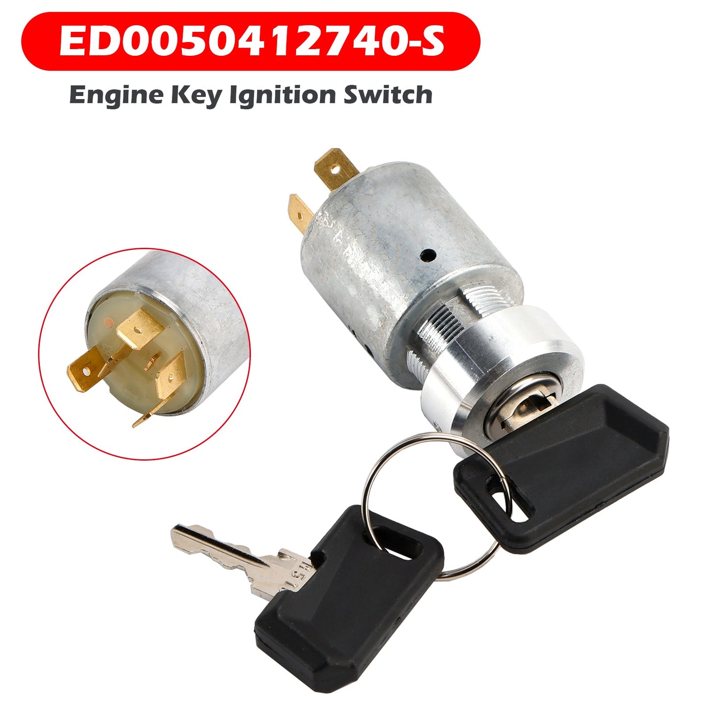 ED0050412740-S Interruttore di accensione a chiave per motori Kohler Diesel Lombardini