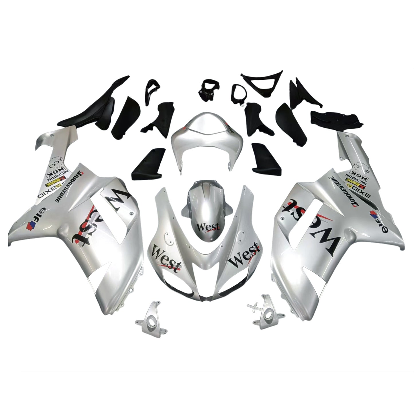 Kit carena iniezione carrozzeria in plastica ABS adatta per Kawasaki ZX6R 636 2007-2008