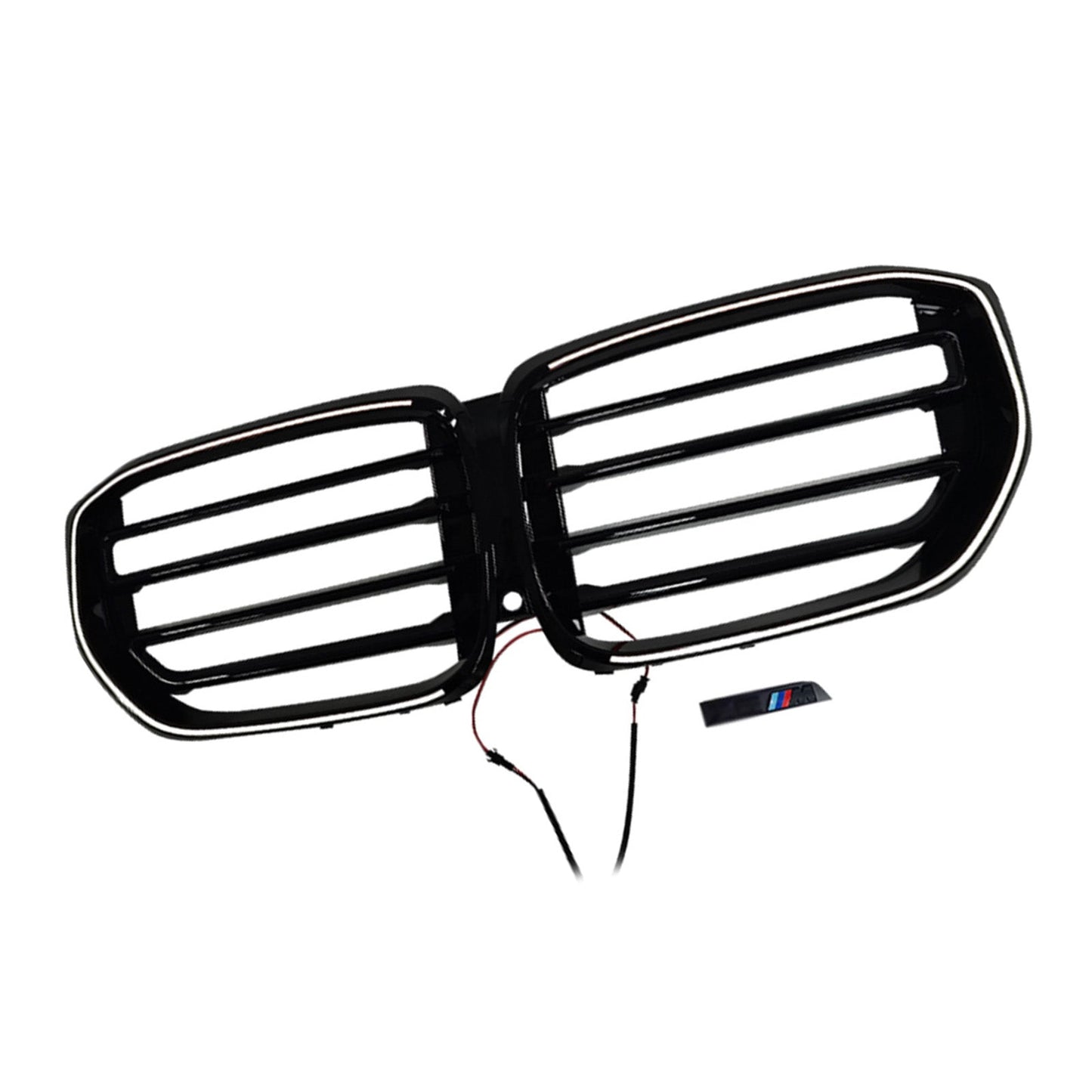 Griglia paraurti anteriore a linea singola con LED in stile M per BMW G05 LCI X5 2024+