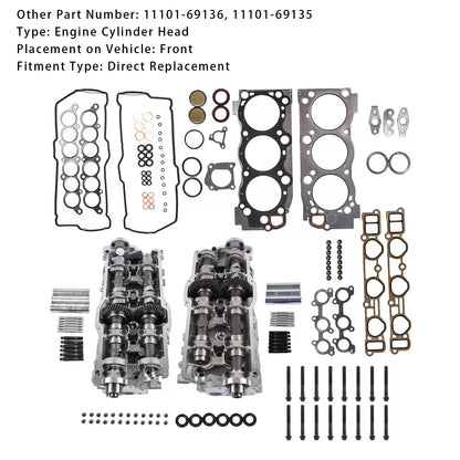 1996-2002 TOYOTA 4RUNNER 3.4L 2 pezzi testata cilindro e guarnizioni e bulloni 11101-69136 1305362050