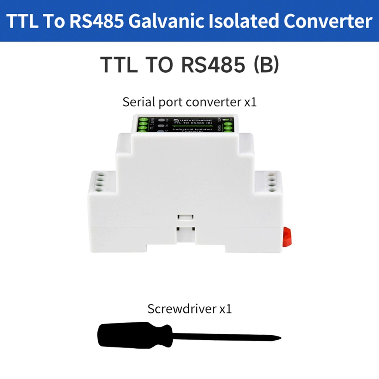 Modulo di isolamento elettrico da TTL a RS485 Convertitore seriale su guida DIN Protezione da sovratensioni