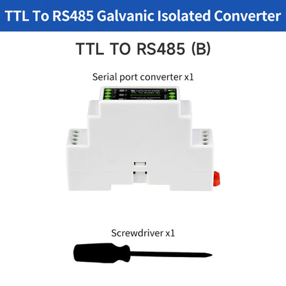 Modulo di isolamento elettrico da TTL a RS485 Convertitore seriale su guida DIN Protezione da sovratensioni
