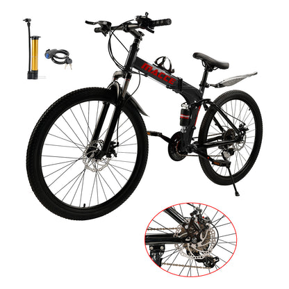 Ruote da 26 "27 velocità a doppio disco a doppio freno pieghevole mountain bike mtb per adulti neri