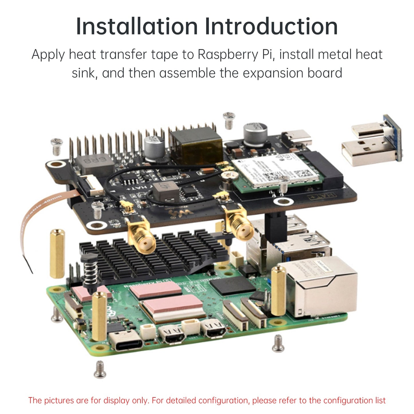 Scheda adattatore di alimentazione Ethernet PoE per Raspberry Pi 5 PCIe a M.2 E Key