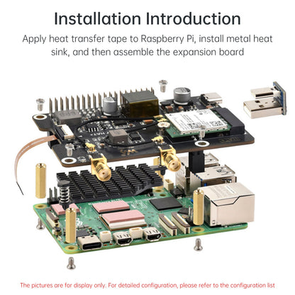Scheda adattatore di alimentazione Ethernet PoE per Raspberry Pi 5 PCIe a M.2 E Key