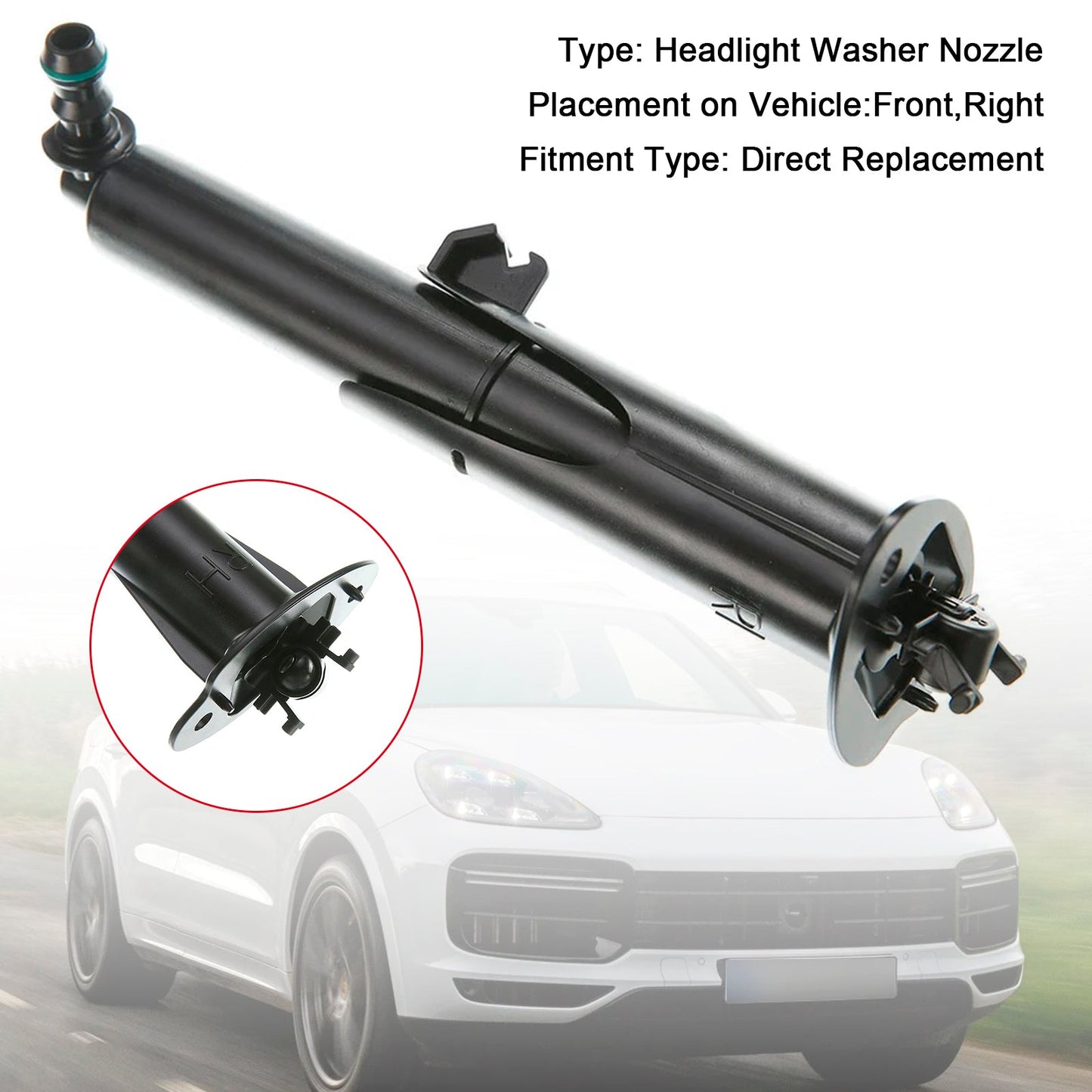 Ugello lavavetri anteriore destro Porsche Cayenne 2015-2017 95862816210
