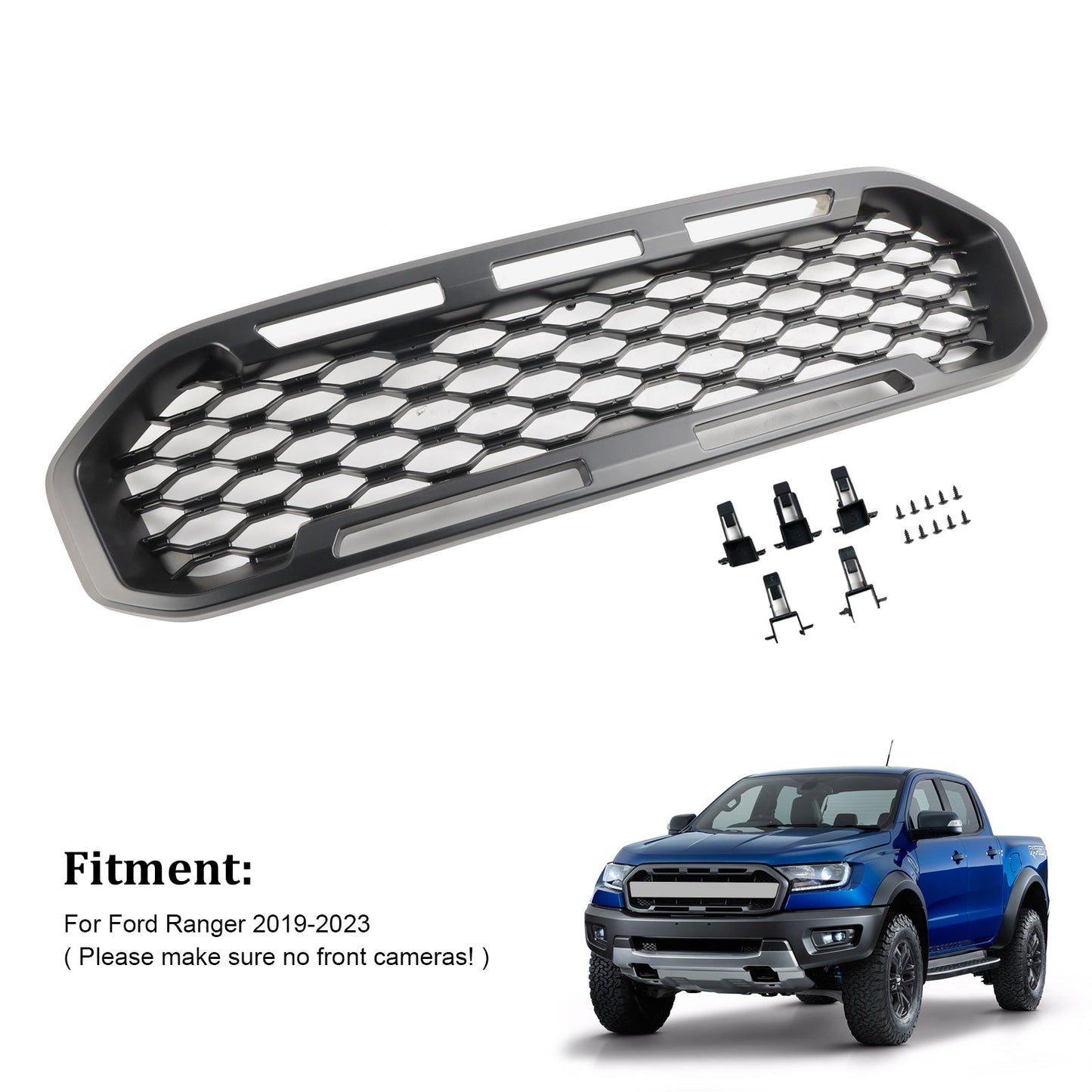 Griglia paraurti anteriore Ford Ranger T8 2019-2023 nera