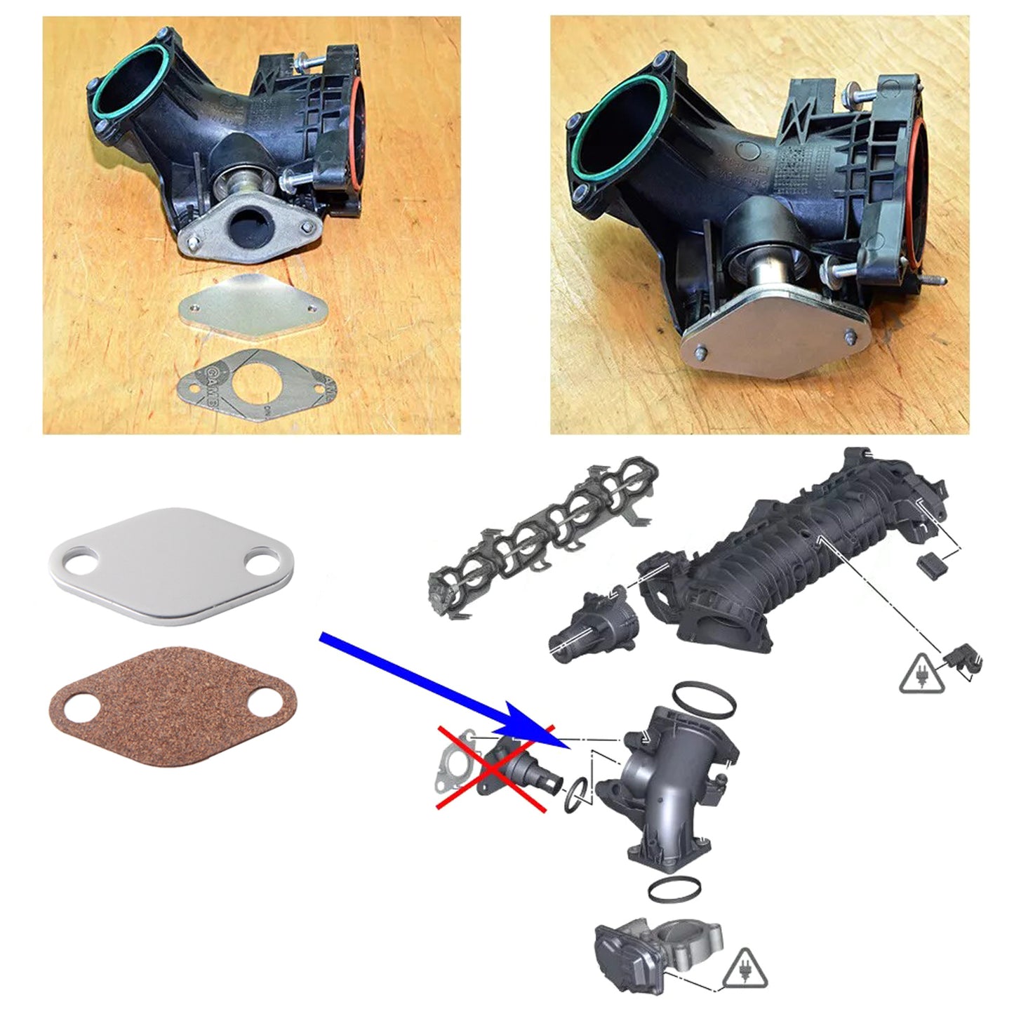 EGR Cooler Gasket Repair Replace kit per BMW N47N N47S1 2.0 D E90 91 92 F30 31