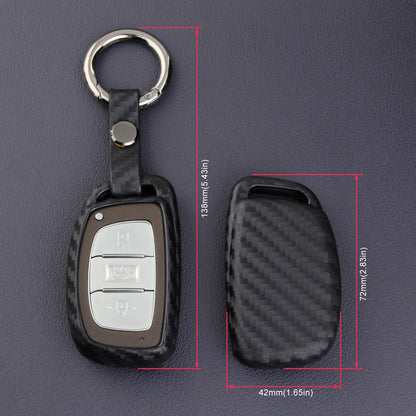 Custodia in similpelle e silicone per chiave auto con fibbia per Hyundai