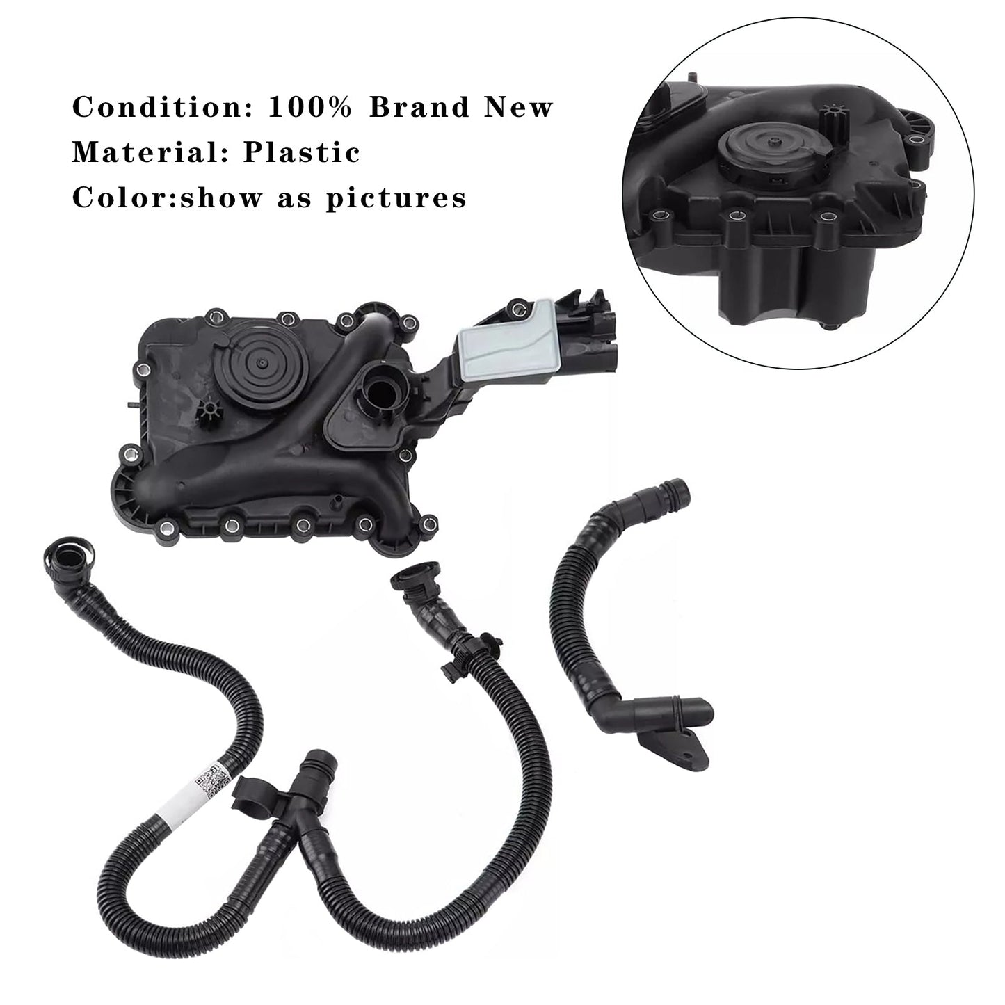 2012-2017 Q5 (8RB) 3.0 TFSI quattro Valvola di sfiato PCV e tubo flessibile separatore olio 06E103547S