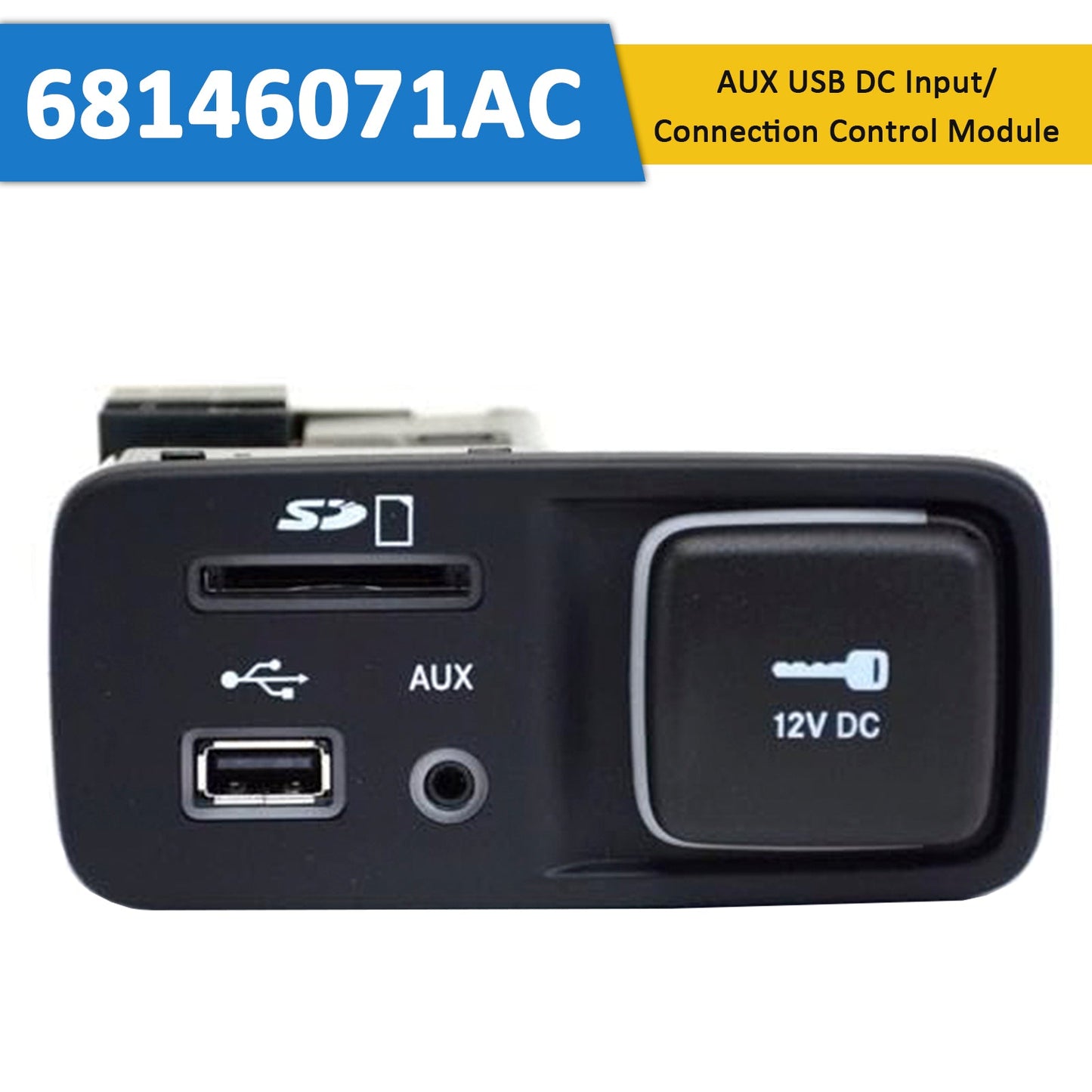 Modulo di controllo ingresso/connessione USB CC AUX Jeep Cherokee 2014-2018 68146071AC