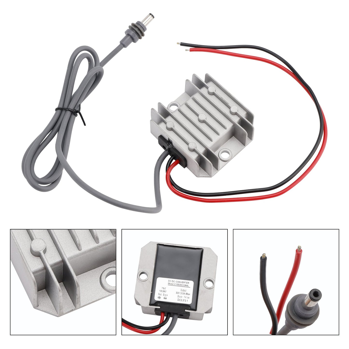 Mini convertitore di potenza step-up con cavo di alimentazione CC da 12 V/24 V a 30 V 3,5 A 105 W