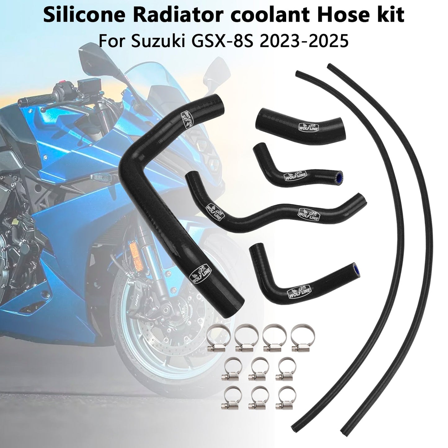 Tubo flessibile del liquido di raffreddamento del radiatore in silicone Suzuki GSX-8S 2023-2025