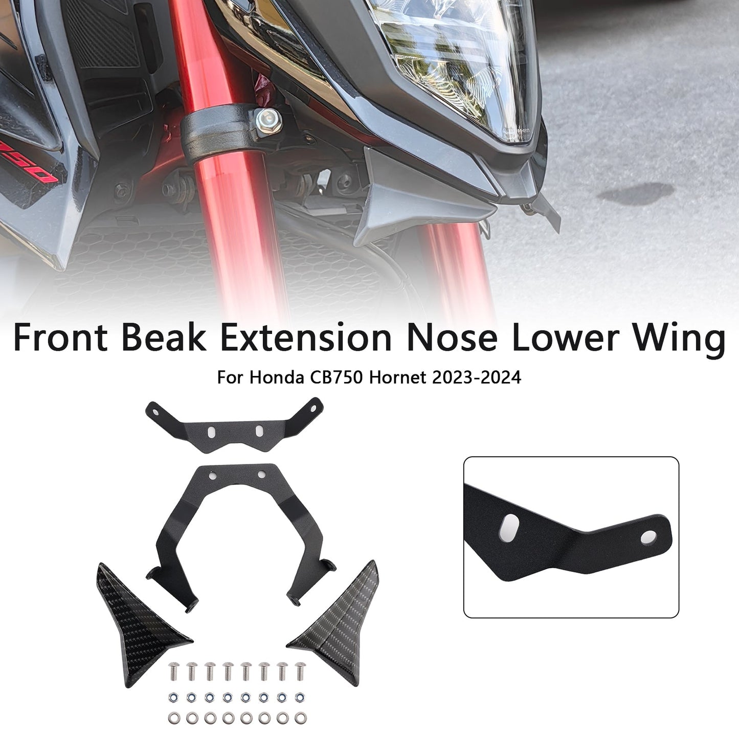 Estensione becco anteriore Honda CB750 Hornet 2023-2024, ala inferiore del muso