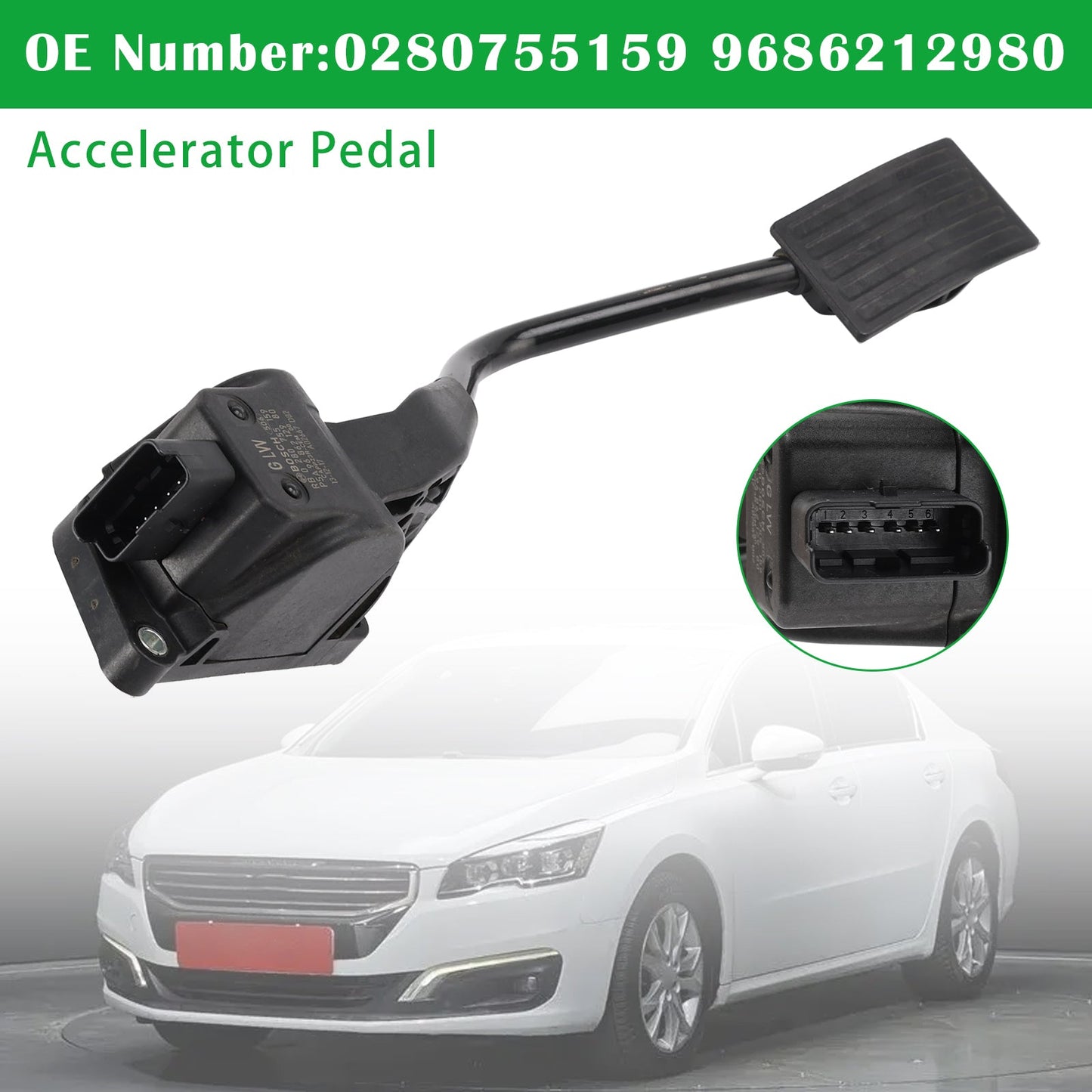 Pedale dell'acceleratore 9686212980 per Citroën C5 III 08-18 Peugeot 508 10-18 1.6