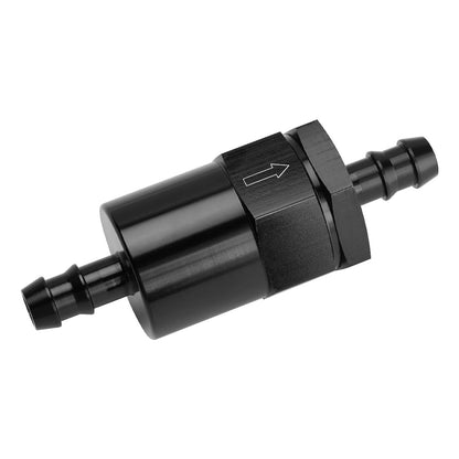 Adattatore per filtro per sistemi di alimentazione EFI in linea nero, attacco da 3/8"" con elemento filtrante da 30 micron