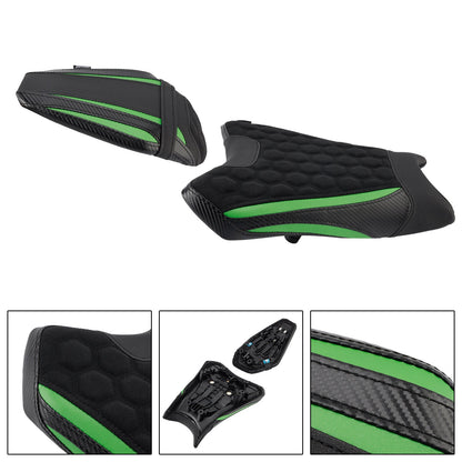 Kit sella conducente e passeggero ZX-6R per Kawasaki 2019-2025, cuscino posteriore verde