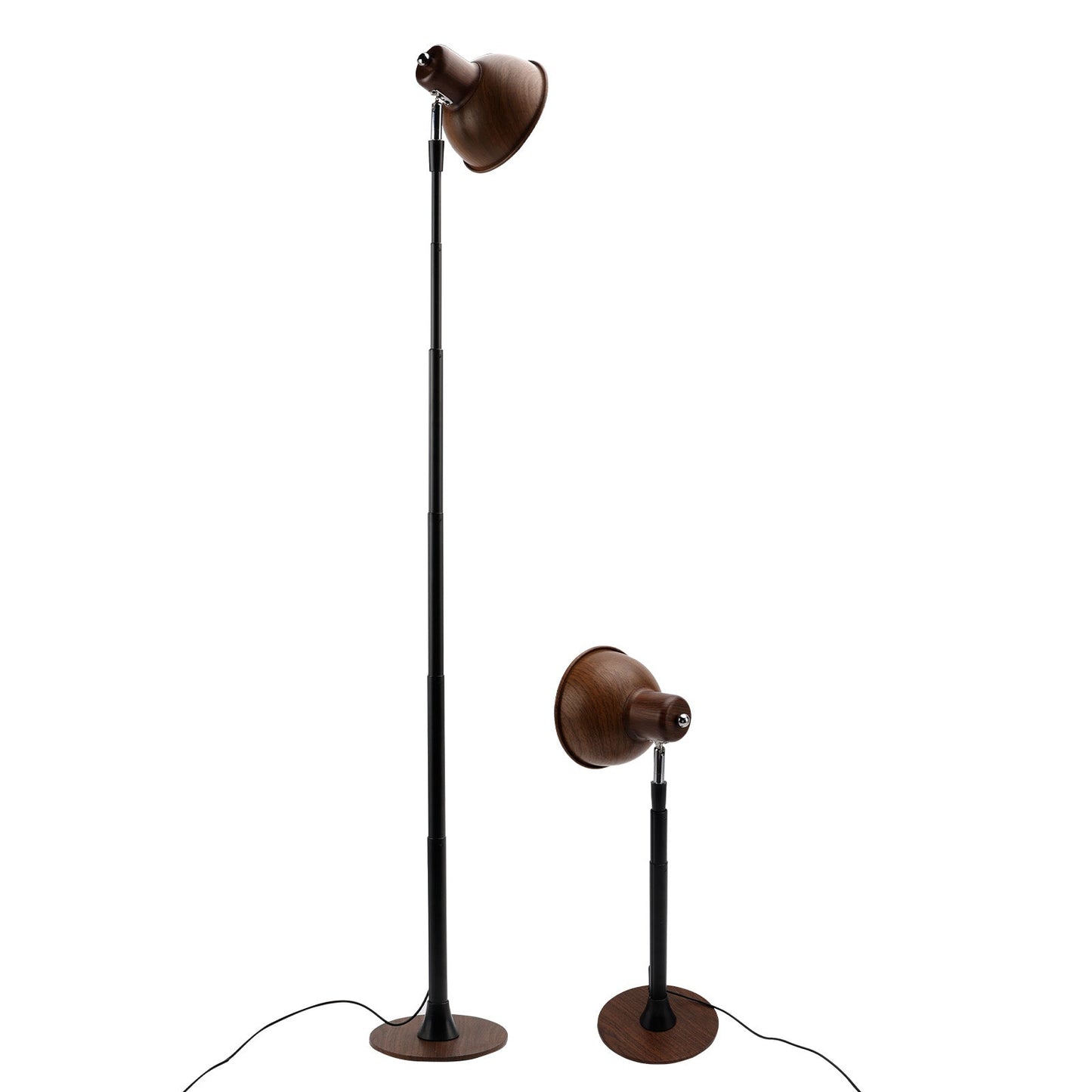 Lampada da terra e da tavolo a LED regolabile, nera, dimmerabile per soggiorno/ufficio, 3 colori