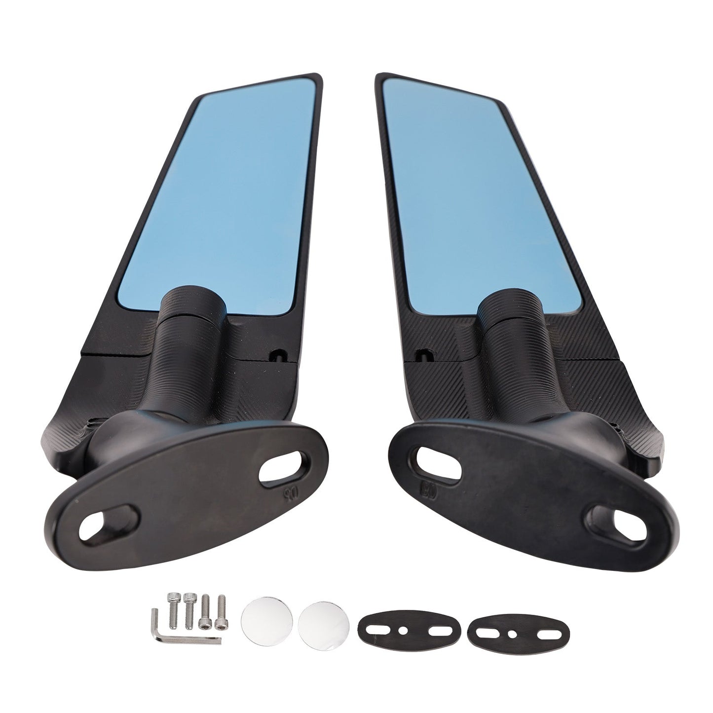 Specchietti retrovisori neri a pinna per Honda CBR600F 2011-2014 e CBR650R 2019-2023