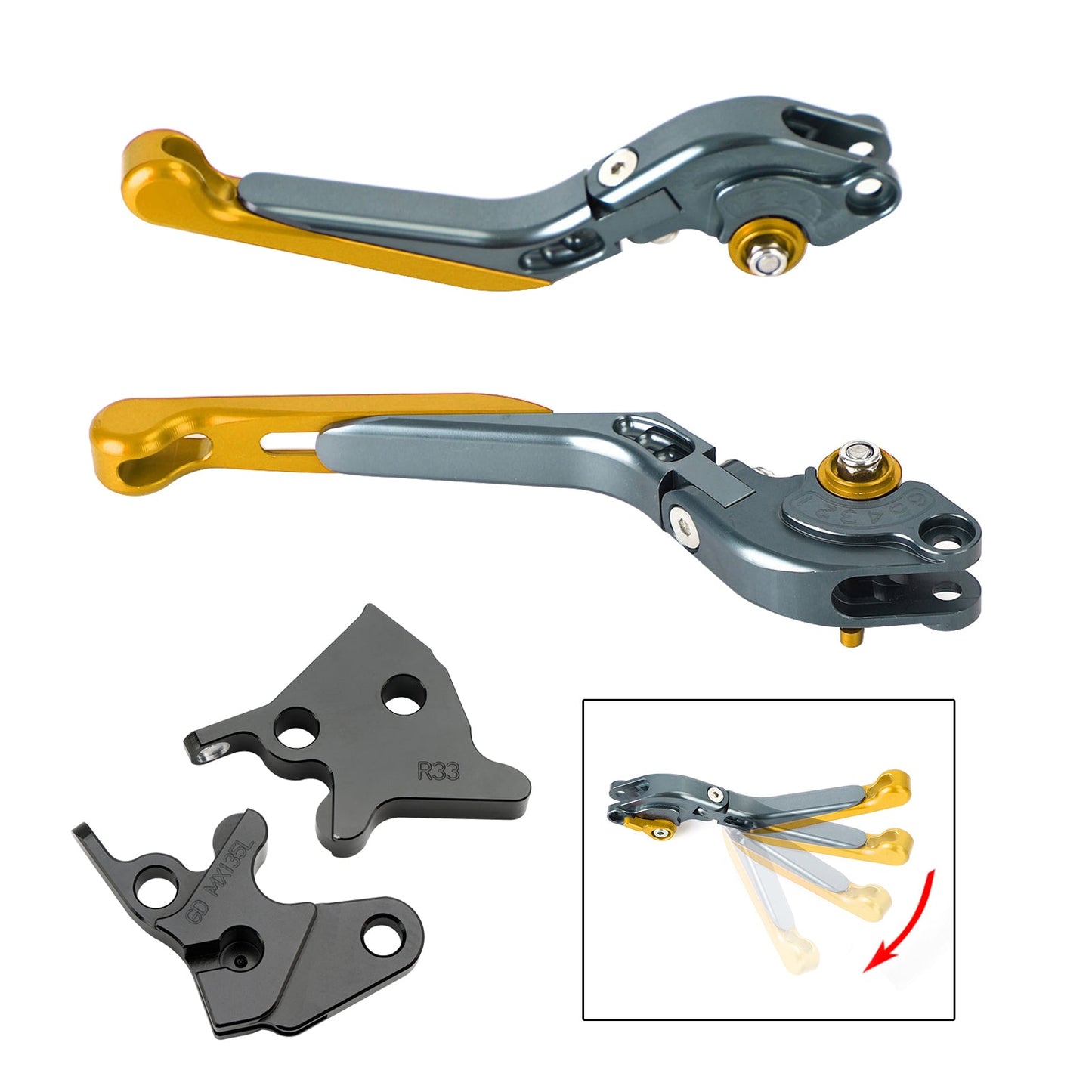 Leva freno frizione regolabile YAMAHA YBR125 2005-2014
