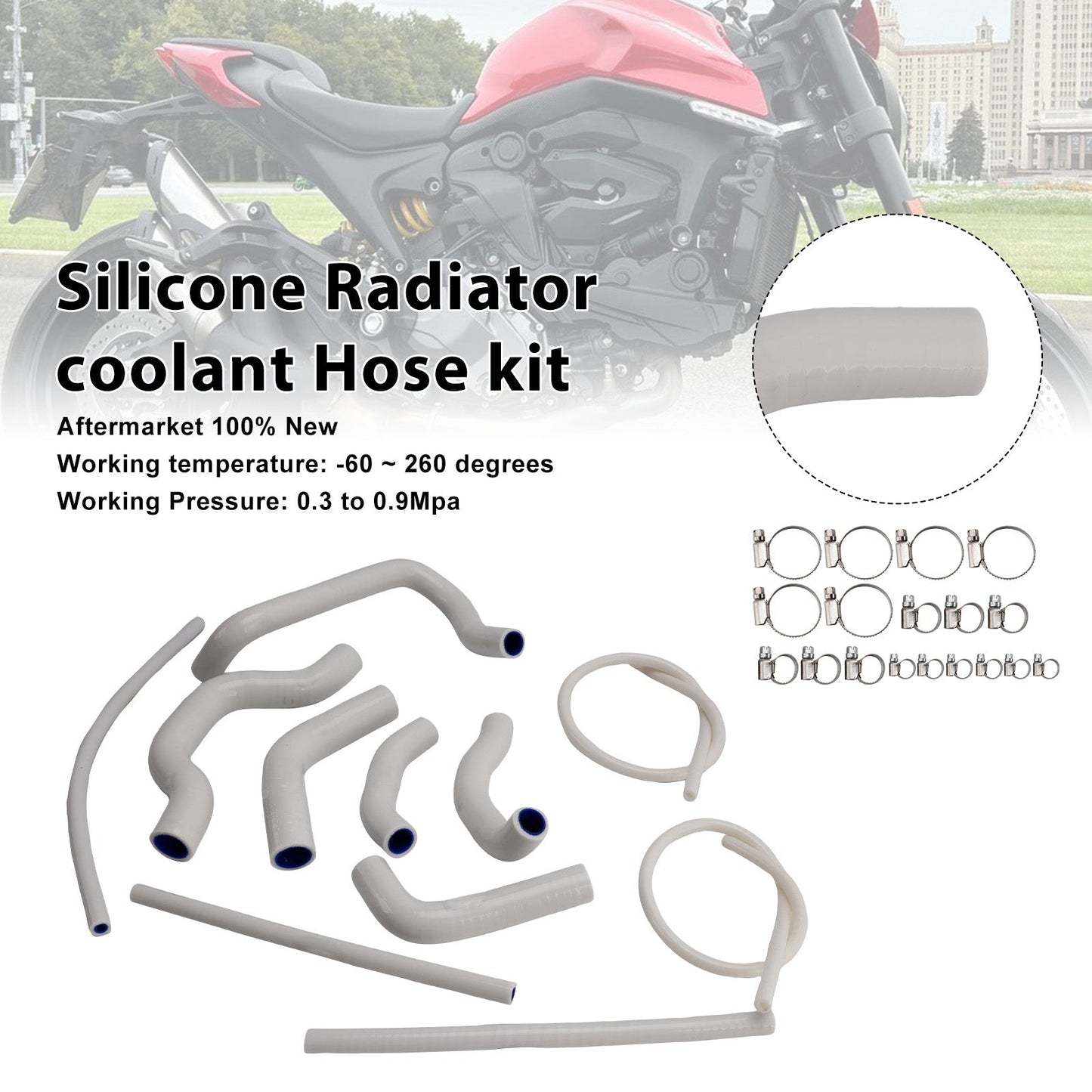 Tubo flessibile del liquido di raffreddamento del radiatore in silicone Ducati Monster 937 2021-2025