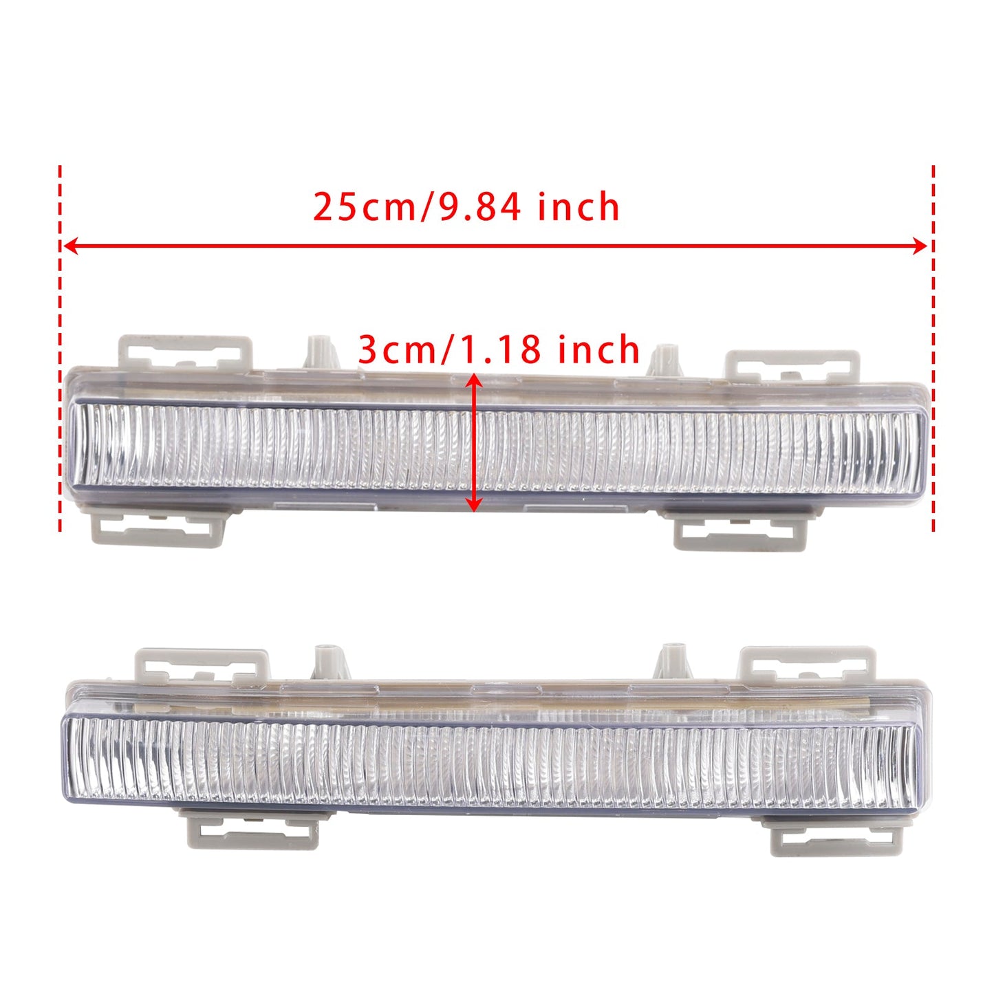 Coppia luci diurne fendinebbia SX/DX per Mercedes W166 ML/GL350/400/550 12-15
