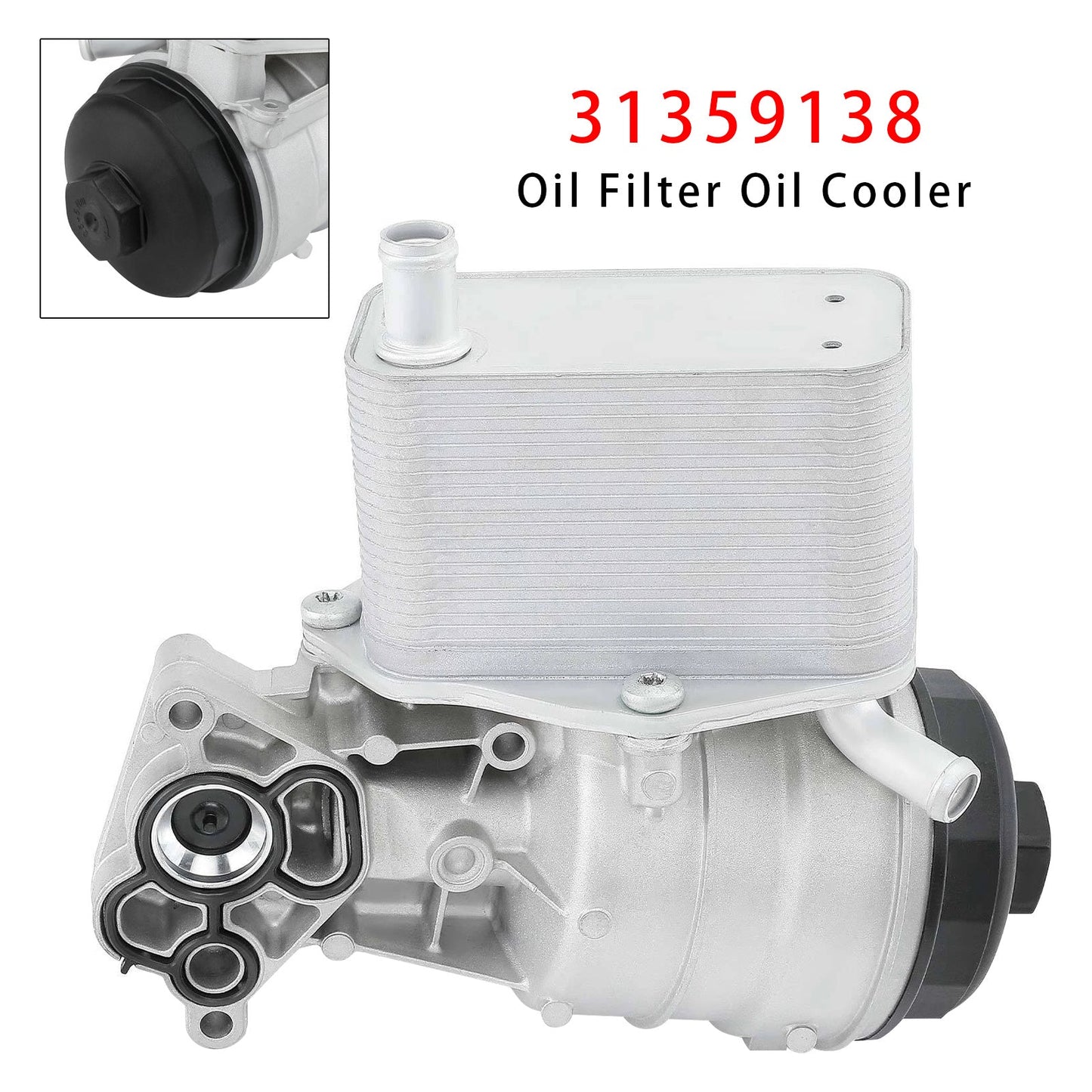 Alloggiamento filtro olio e radiatore olio per Volvo XC60 L6 3.0L Turbo del 2014, codice 31272677