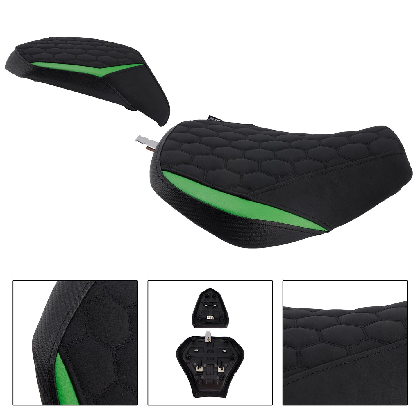 2022-2025 Per Kawasaki Ninja H2 Sx Parte anteriore inferiore con sedile posteriore conducente passeggero Verde2