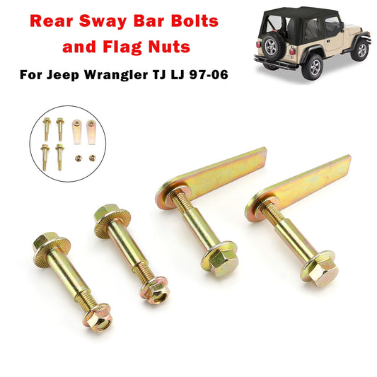Bulloni e dadi a bandiera per barra stabilizzatrice posteriore per Jeep Wrangler TJ LJ 1997-2006