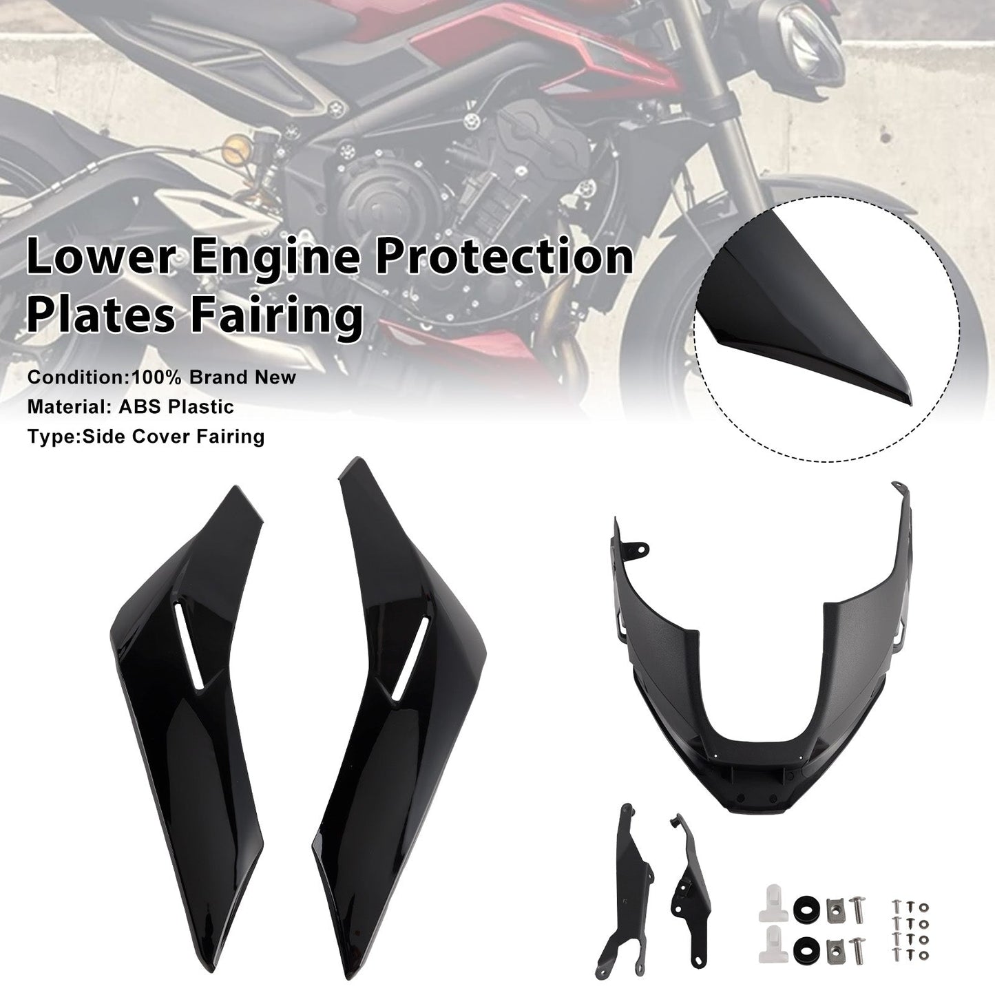 Pannelli inferiori del motore Street Triple 765 R/RS 2023-2025, carenatura protettiva