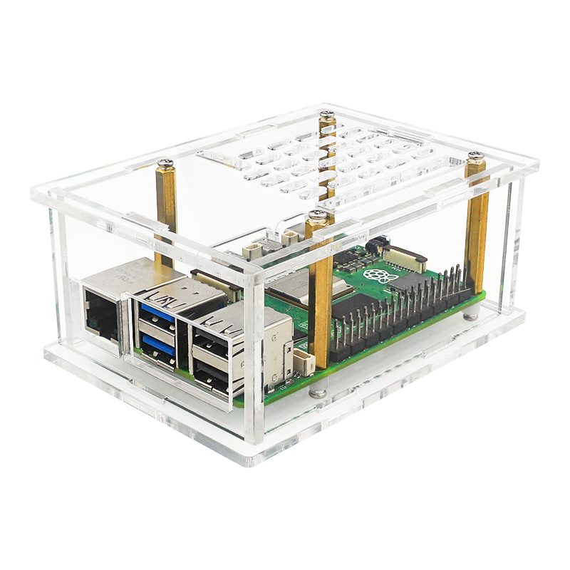 Custodia con adattatore PCI-E per Raspberry Pi5, scheda adattatore PCIe a M.2, radiatore in acrilico