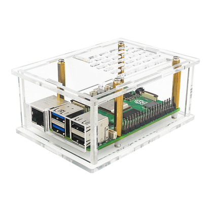 Custodia con adattatore PCI-E per Raspberry Pi5, scheda adattatore PCIe a M.2, radiatore in acrilico