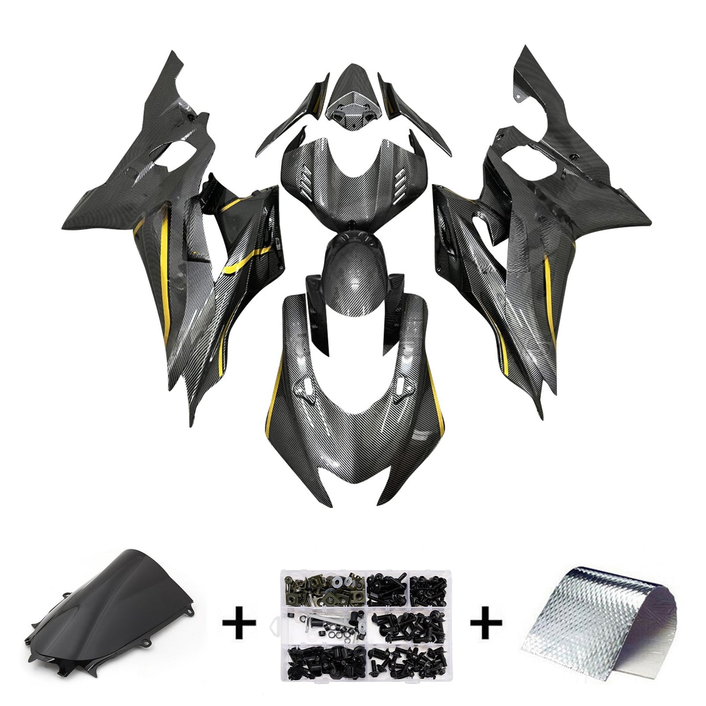 Kit carenatura iniezione in plastica ABS adatto per Yamaha YZF-R6 2017-2023