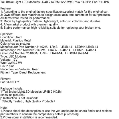 Moduli LED per luce di stop posteriore LR4B 21402M 12V 3W/0,75W 14-2Pin per PHILIPS
