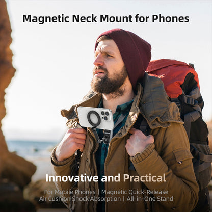 Supporto magnetico per collo per telefono cellulare Magsafe con sgancio rapido e assorbimento degli urti