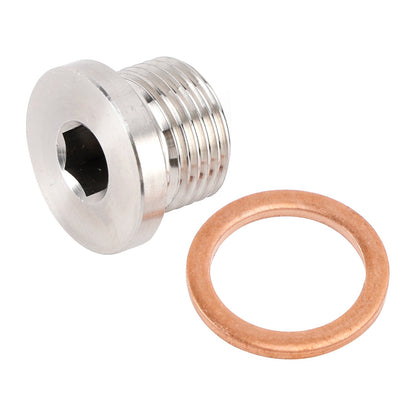 Tappo di chiusura per sensore con testa esagonale interna M18 x 1,5 mm, scarico in acciaio inossidabile 304