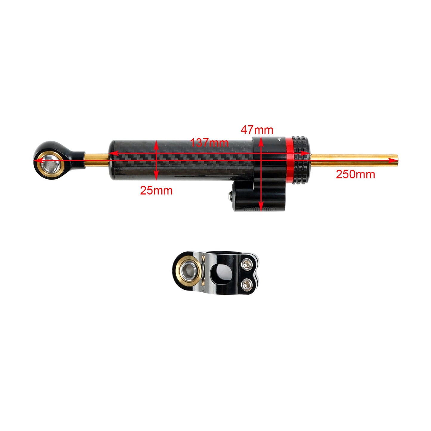 Kit di montaggio per staffa stabilizzatrice ammortizzatore sterzo per moto universale